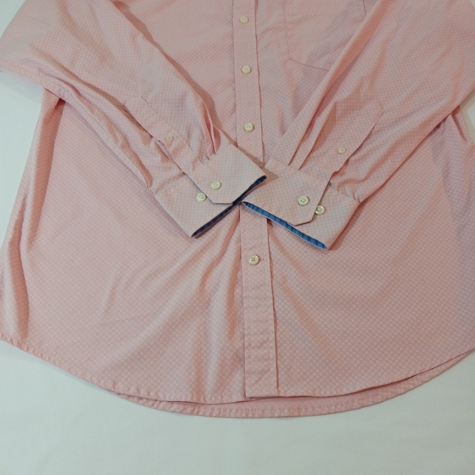 IZOD 45PW392 Men's Peach Button-Down Collar Shirt Long Sleeve Size Large Item image 10