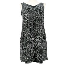 J Valdi Dress Womens XL Black White Dot Design Tank Scoop Neck Pockets EUC - £14.21 GBP