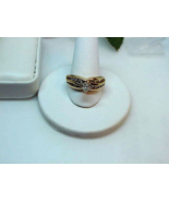 14k .63Ct Diamond Marquise Solitaire &amp; Accents Cross over Sz 7 - J-S-472... - €414,64 EUR