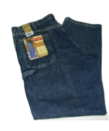 Wrangler Carpenter Medium Blue Denim Relaxed Fit Tech Pocket Men&#39;s 40X32... - £20.86 GBP