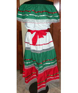 Womens One Size Fits Most Dress Mexican Folklorico Fiesta Dance Handmade New - $45.82