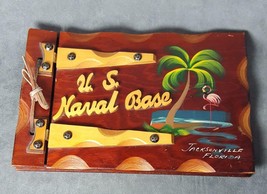Wooden Scrapbook Naval Base Jacksonville Flamingo - £30.63 GBP
