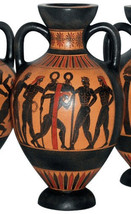 Ancient Greek Panathenaic Amphora Vase Museum Replica Reproduction - £144.31 GBP