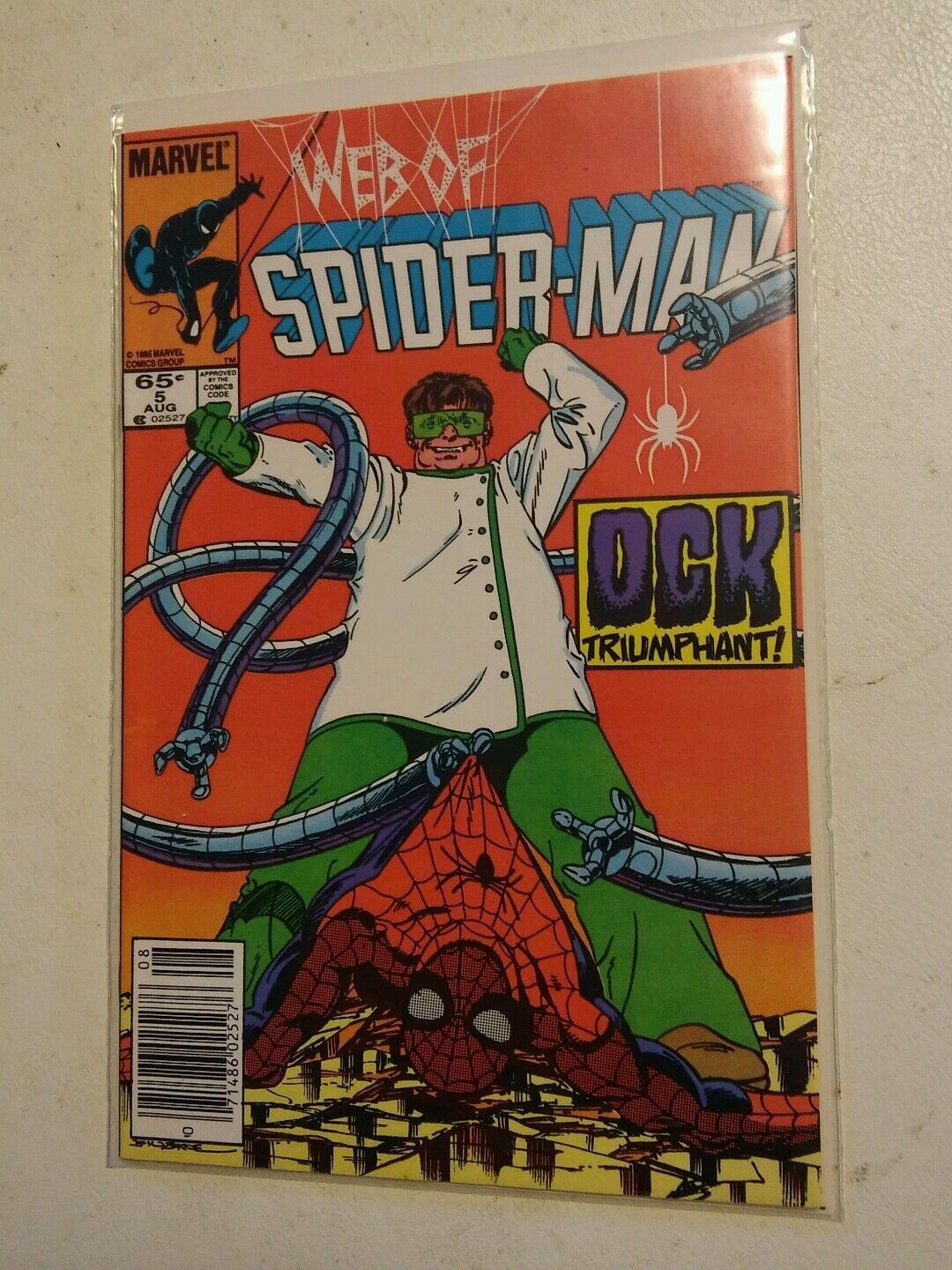 Primary image for 000 Vintage Marvel Comic Book Web Of Spider-Man #5 August Ock Triumphant