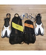 SPEEDO DIVE Snorkel Set Bundle: 2 Sets of Goggles, 2 Mesh Bags and JR L/... - £21.83 GBP