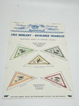 Set of 5 Triangular Stamps &#39;Series Birds of Prey&#39; 1952 Hungary - $18.68