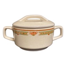 LENOX CORAL BLOSSOMS Temper Ware Stoneware Floral Sugar Bowl and Lid - £23.45 GBP
