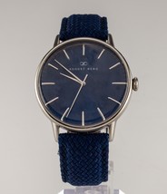 August Berg Edelstahl Herren Blau Uhr Mit / Original Tuch Band 10240E05 - $156.98