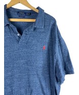 Ralph Lauren Polo Shirt XXL Classic Fit Knit Heathered Blue Gray Mens 2X... - £43.71 GBP