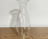Clear Glass Chimney For Oil Lamp 7.5” High 2.50” Base Fitter &amp; 2.75” Cri... - $12.73