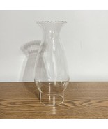 Clear Glass Chimney For Oil Lamp 7.5” High 2.50” Base Fitter &amp; 2.75” Cri... - £10.01 GBP