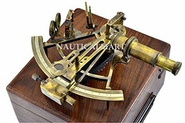 NauticalMart 6&#39;&#39;Antique Finish Sextant With Hardwood Box  - £62.58 GBP