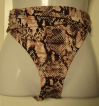 Gibson Latimer Bikini Bottom Brown snake print Size X-Large - £9.40 GBP