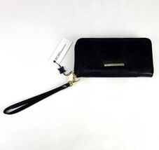 $48 BCBG Generation Logo Wristlet Wallet Purse Hand Bag Black Gold Allis... - $28.97