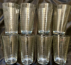 Libbey Iced Tea Glasses CLEAR Horizontal Ribbed Vintage 12oz (8-TOTAL) 5... - £26.10 GBP