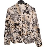 Alfred Dunner Classics Womens XL Floral Printed Jacket Lightweight Mesh ... - $18.32