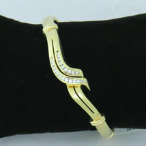 2 Ct Round Cut Diamond Gorgeous Bangle Bracelet 14K Yellow Gold Finish for Women - £134.99 GBP