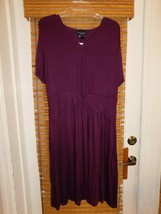 Lane Bryant Women&#39;s Dress Knee Length Short Sleeve Wine Dress Size 14/16... - £24.93 GBP