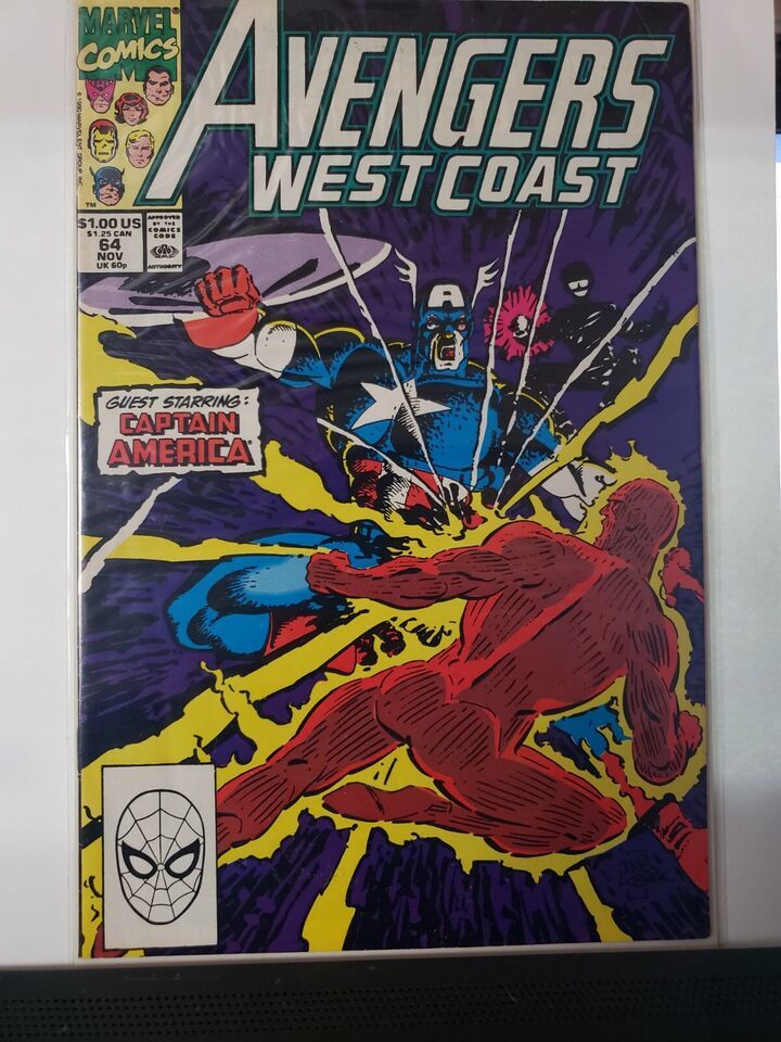 Primary image for Avengers West Coast #64 Marvel Comics 1990 Human Torch Captain America