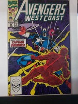 Avengers West Coast #64 Marvel Comics 1990 Human Torch Captain America - £0.80 GBP