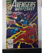 Avengers West Coast #64 Marvel Comics 1990 Human Torch Captain America - £0.79 GBP