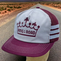 Vtg Trucker Pinwheel Hat Cap King Of The Road USA K Brand Products 3 Stripe - £29.78 GBP