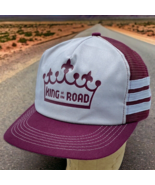 Vtg Trucker Pinwheel Hat Cap King Of The Road USA K Brand Products 3 Stripe - £30.42 GBP