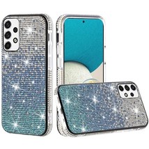 Party Diamond Bumper Bling Design Hybrid Case Cover for Samsung A53 5G BLUE - £6.84 GBP