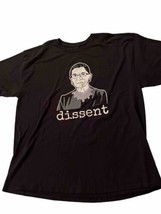Notorious RBG Dissent Ruth Bader Ginsburg Men&#39;s XXL Black Cotton Tee T-Shirt - £7.90 GBP