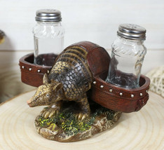 Rustic Wild Armadillo With Saddlebags Spice Delivery Salt Pepper Shakers... - $30.99