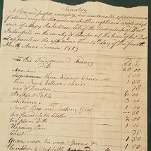 1819 Antique Handwritten Inventory West Fallowfield Chester Pa Rakestraw Doc - £67.59 GBP