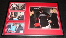 Bill &amp; Hillary Clinton Meet Chicago Bulls Michael Jordan Framed Photo Display - £55.55 GBP