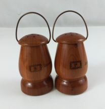 Vintage Wooden Lantern Horton Kansas 2.5" Salt &amp; Pepper Shakers - $7.75