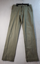 Zara Jeans Mens Size 30 Olive Green Denim Slash Pockets Pull On Belt Loops - £13.33 GBP