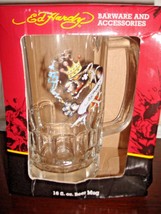 Ed Hardy 16 Fl oz Glass Beer Mug Stein Panther King 6&quot; Tall W/Original Box NEW - £9.39 GBP