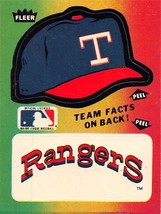1983 Fleer Sticker Team Hats &amp; Logo Texas Rangers (Green On Left) ⚾ - £0.71 GBP