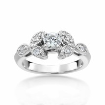 0.80 Ct Round Diamond Gorgeous Solitaire Engagement Ring 14K White Gold Over - £78.30 GBP