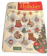 Simplicity 4810 Holiday Patterns Christmas Ornaments Stocking Tree Skirt... - £6.19 GBP