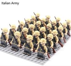 WW2 Military War Soldier Figures Bricks Kids Toys Gifts Italian Army - $16.80