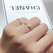 14K Gold Filled Natural Pearl Rings Knuckle Rings Gold Jewelry Mujer Bague Femme - £26.35 GBP