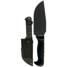 Ka-Bar Heavy-Duty Warthog Black 1085 Carbon Steel Fixed Knife w/ Sheath ... - $97.01
