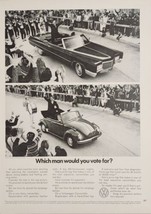 1972 Print Ad VW Volkswagen Beetle vs Cadillac in Parades - £16.53 GBP