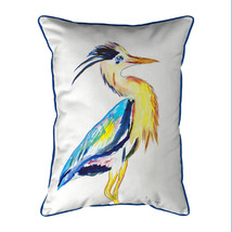 Betsy Drake Vertical Blue Heron Extra Large 24 X 20 Indoor Outdoor Pillow - £55.21 GBP