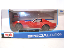 1970 Chevy Corvette Maisto 1:24 Scale Red Diecast Model Car NEW IN BOX - $19.98
