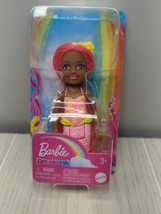 Barbie Dreamtopia Chelsea Mermaid Doll 6.5-Inch Coral-Colored Hair AA Brown skin - £5.42 GBP