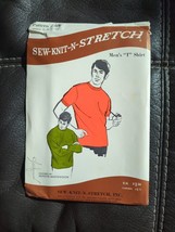 sew knit n stretch Sewing pattern 309 Mens Tshirt For Single Knit Fabric Sz S-XL - £11.56 GBP