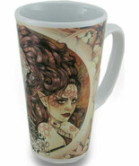 Linda Ravenscroft Eclipse Fairy Unicorn Tall Ceramic Coffee Mug Tea Cup ... - $29.86 CAD