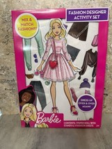 Barbie Fashion Designer Activity Paper Doll 20+ Piece Set NEW (CC, T) - £7.90 GBP