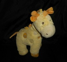 12&quot; Baby Yellow Giraffe Polka Dots Plaid Stripe Pattern Stuffed Animal Plush Toy - £29.50 GBP