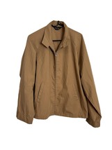 Vintage Town Craft JC Penny Mens Tan Light Weight Jacket Size XLL Full Zip Flaw - £19.44 GBP